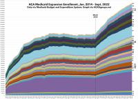 Medicaid Expansion by State & Month, 2014 - 2022